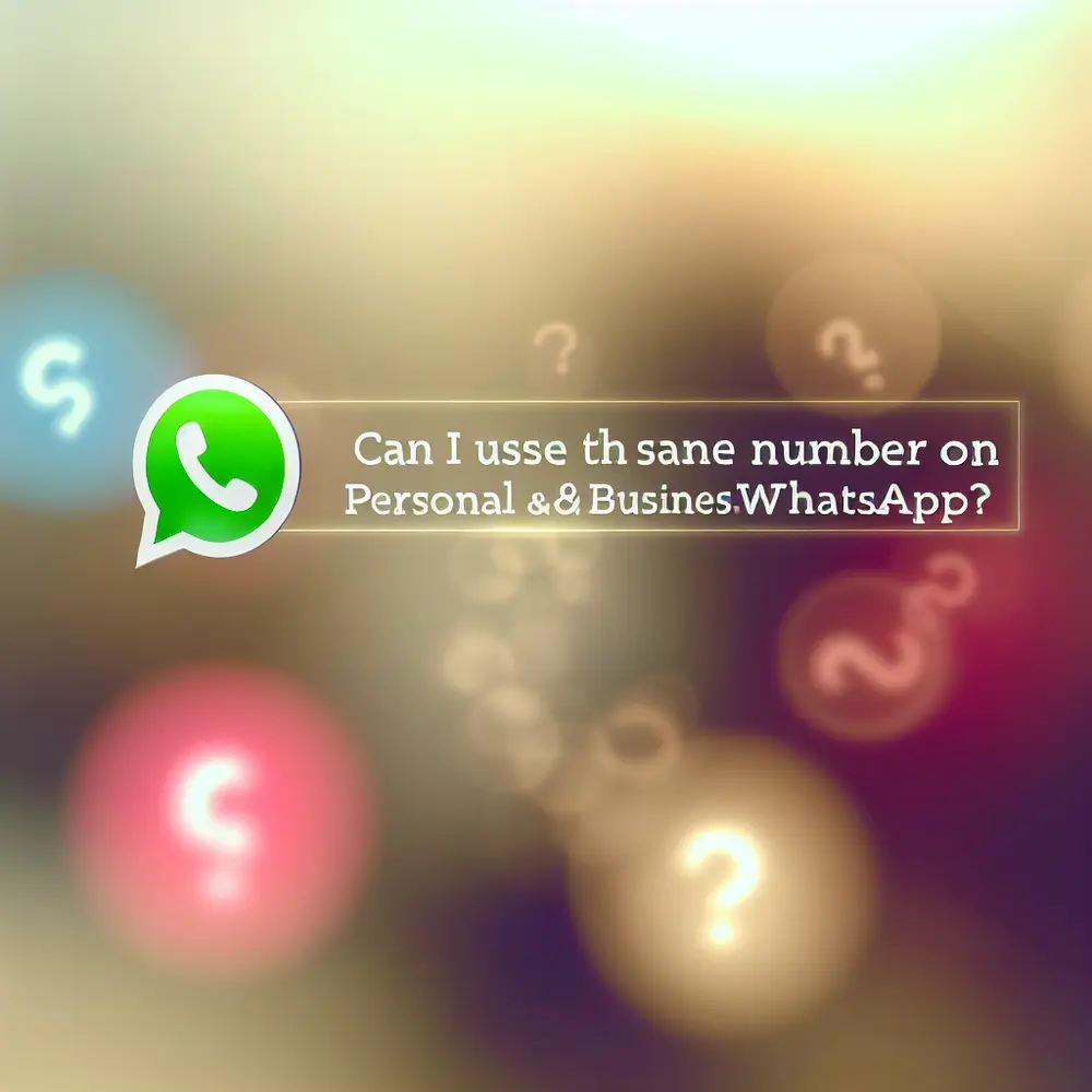 Consigo usar o mesmo número no WhatsApp pessoal e Business?