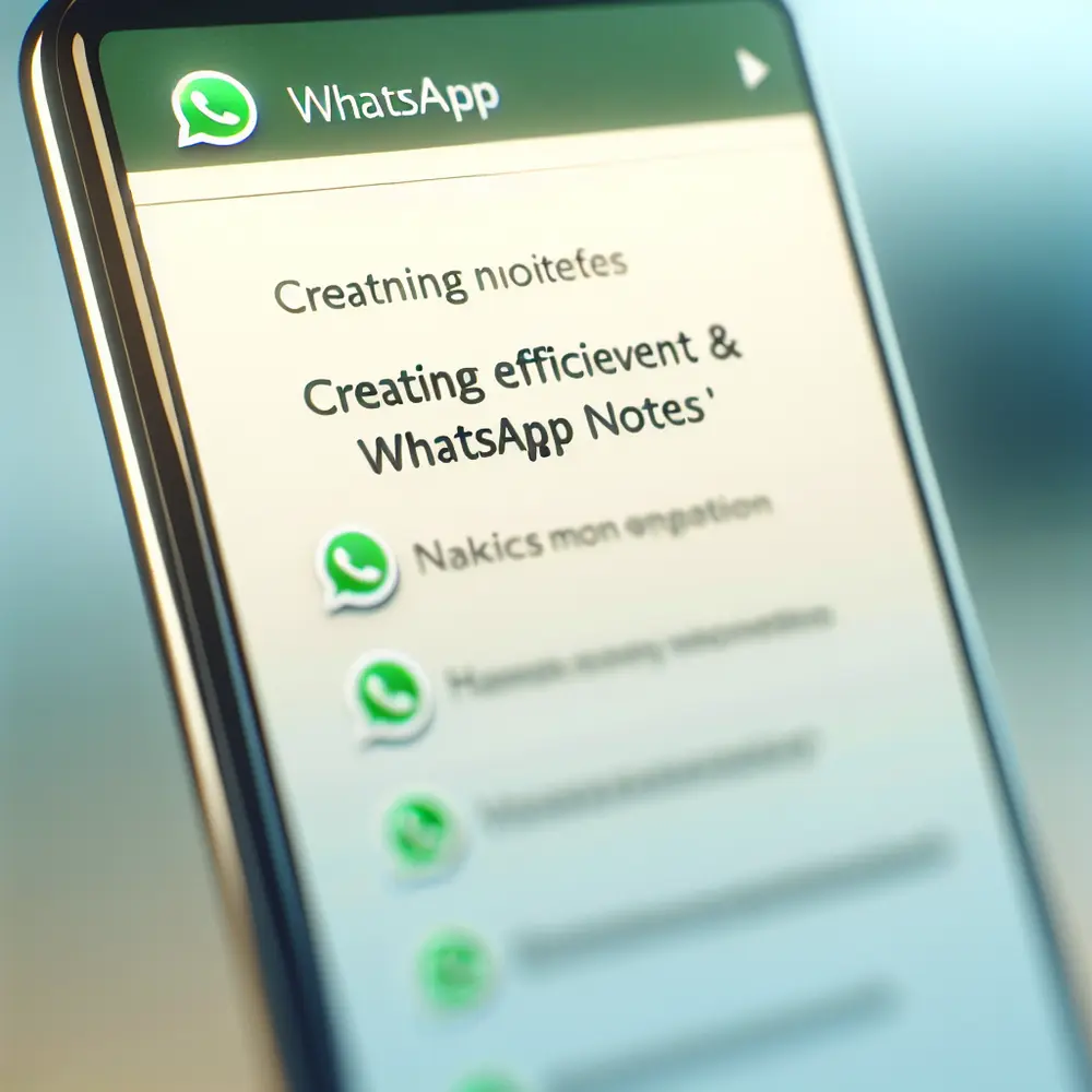 Criar Anotações no WhatsApp: De Forma Eficiente e Organizada