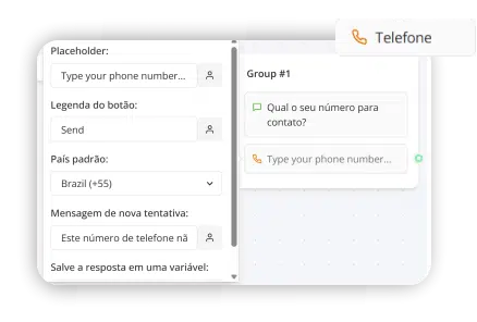 imput telefone