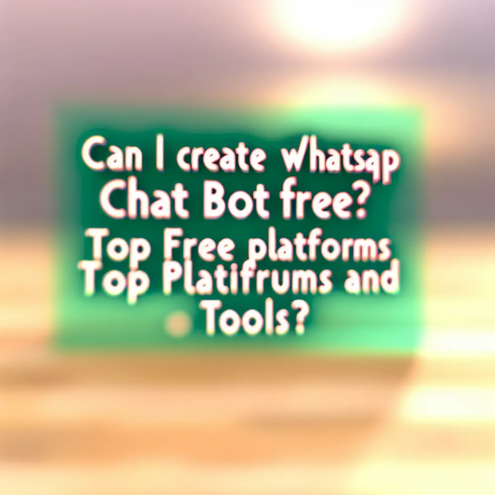 Can I create a WhatsApp chatbot for free? Top Free Platforms and Tools
