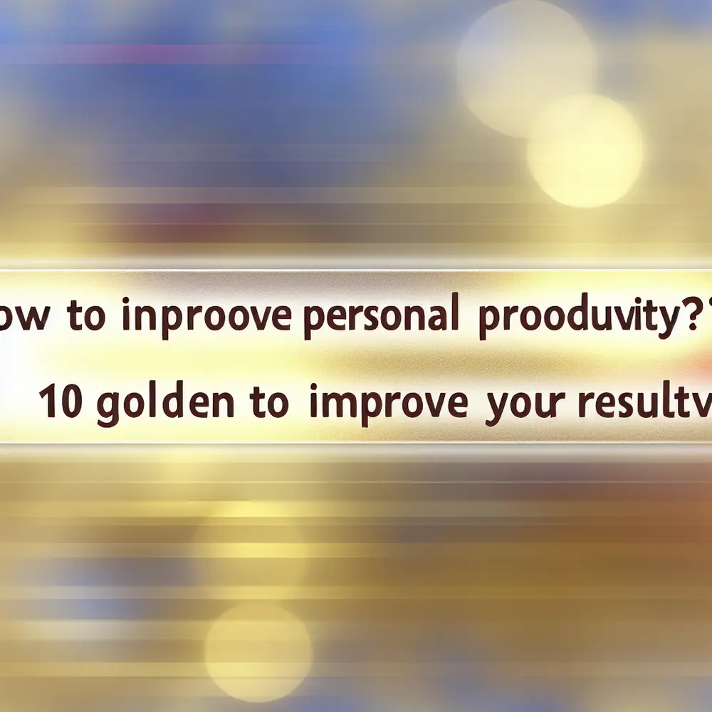 ¿Cómo Aumentar la Productividad Personal? 10 Consejos de Oro para Mejorar tus Resultados