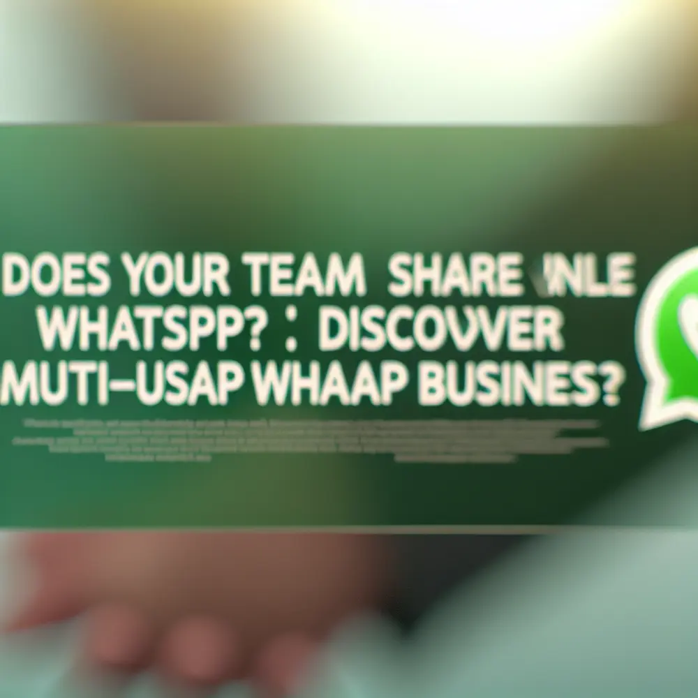 ¿Tu Equipo Comparte un Solo WhatsApp? Descubre el WhatsApp Business Multiusuario.