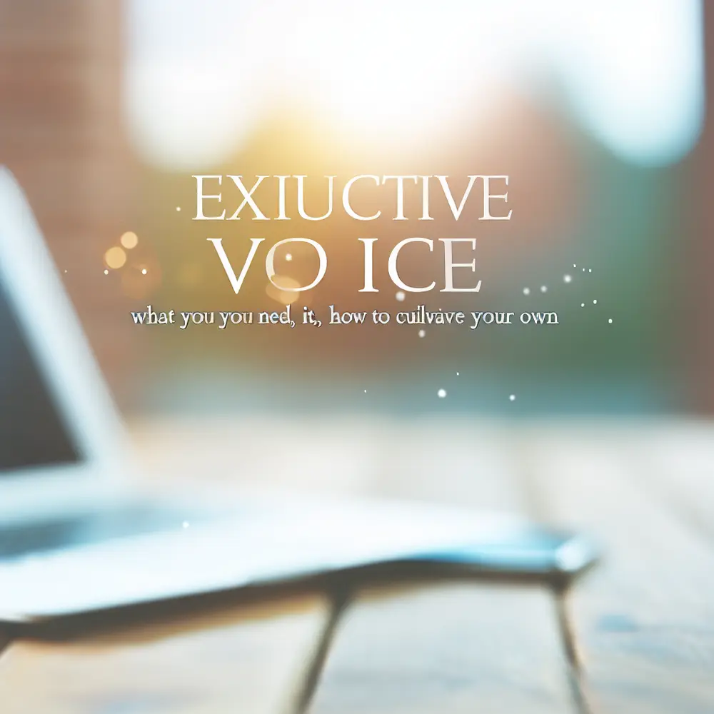 Executive Voice: What It Is, Why You Need It, and How to Cultivate Your Own