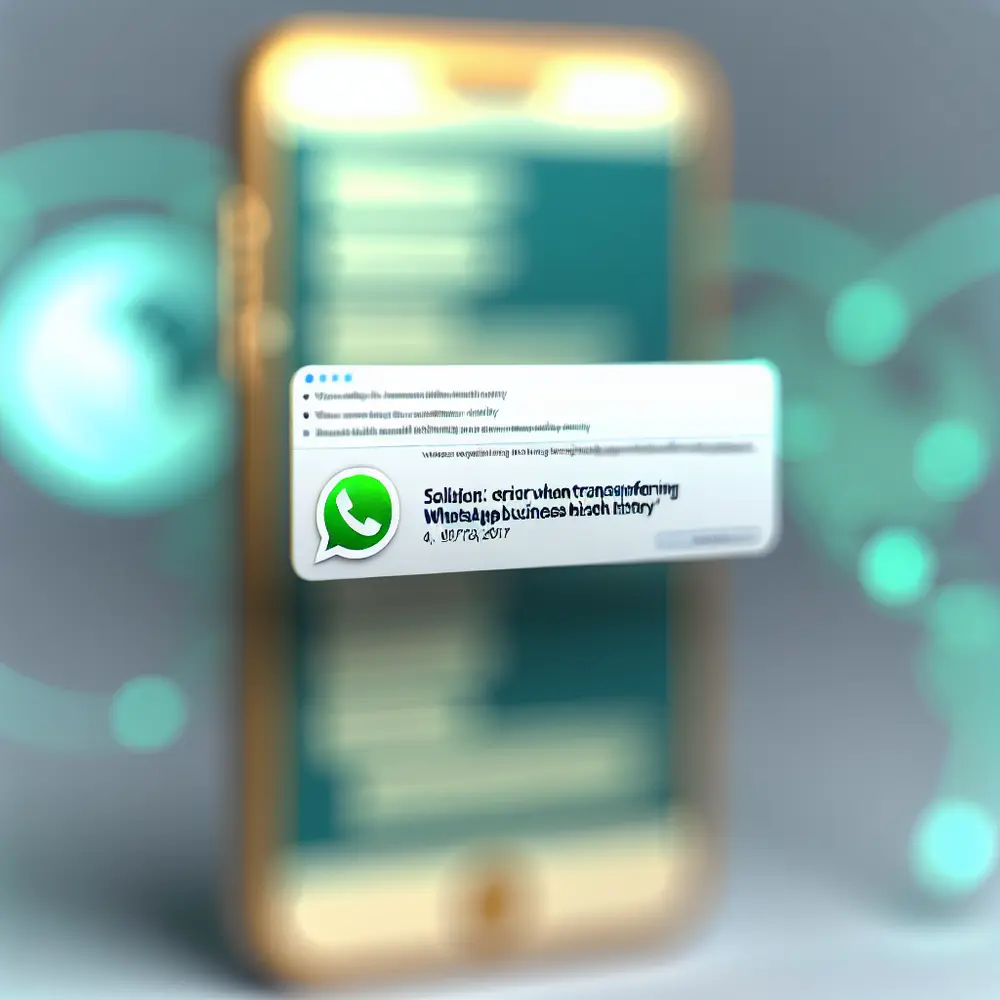 [SOLUCIÓN] Error al transferir el historial de WhatsApp Business