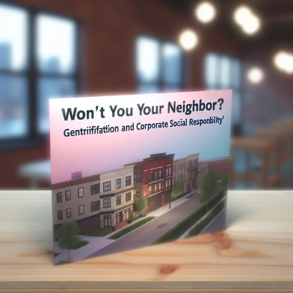 Won’t You Be My Neighbor? Gentrification and Corporate Social Responsibility